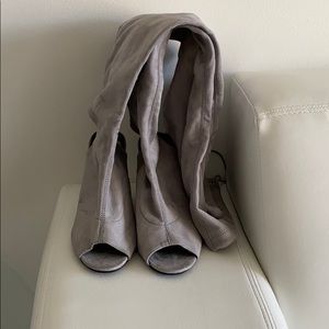 Open toe over the knee boots